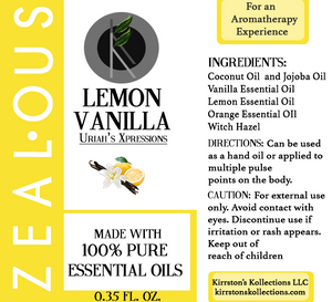 Zealous (Lemon Vanilla Essential Oil Essence)